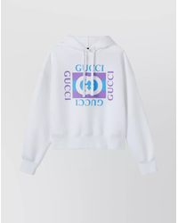 Gucci - Cotton Logo-Print Hooded Sweatshirt - Lyst