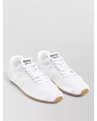 Miu Miu - Mesh Lace-Up Sneakers - Lyst