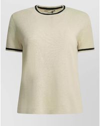 Max Mara - Linen Crew Neck Sweater Short Sleeves - Lyst