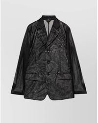 Comme des Garçons - Semi-Sheer Chiffon Blazer - Lyst