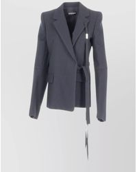 Ann Demeulemeester - Virgin Wool Asymmetric Tailored Blazer - Lyst