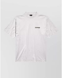 Balenciaga - Cotton Logo Print Crew Neck Short Sleeve T-Shirt - Lyst