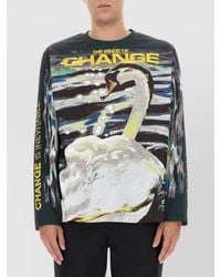 Burberry - Swan-Print Long-Sleeved T-Shirt - Lyst