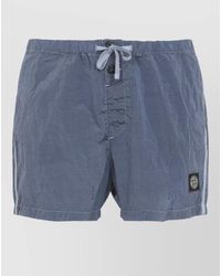Stone Island - Polyamide Shorts Back Pocket Straight Hem - Lyst