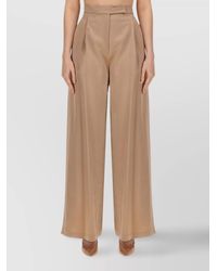 Max Mara - Silk Regular-Fit Wide-Leg Trousers - Lyst