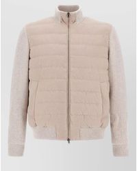 Herno - Down High Collar Long-Sleeve Ribbed Puffer Jacket - Lyst