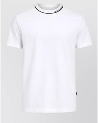 Michael Kors - Logo Crew Neck T Shirt Ribbed Collar - Lyst
