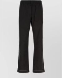 Prada - Silk Wide-Leg Trousers - Lyst