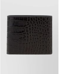 Tom Ford - Bi-Fold Wallet Featuring Crocodile Texture - Lyst