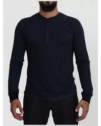 Dolce & Gabbana - Silk Cotton Long-Sleeve Henley T-Shirt - Lyst