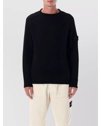 Stone Island - Wool Ribbed Crew Neck Jumper - Lyst