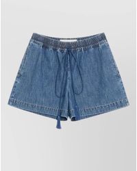 Valentino - Denim Knee-Length Shorts - Lyst