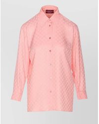 Gucci - Gg Silk Jacquard Shirt - Lyst