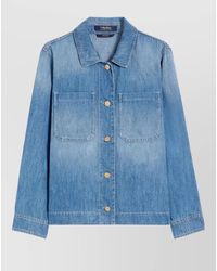Max Mara - Long Sleeve Jacket Chest Pockets Collar - Lyst