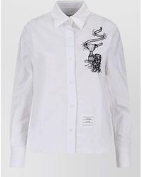 Thom Browne - Cotton Long-Sleeve Shirt - Lyst