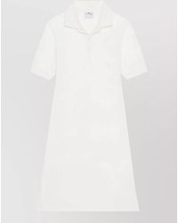 Courreges - Short-Sleeve Polo Knee-Length Dress - Lyst