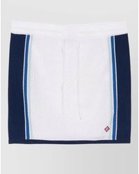 CASABLANCA - Mesh Stripe Mini Skirt Contrast Panels - Lyst