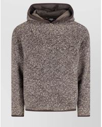 K-Way - Hooded Long Sleeve Textured Knit Sweater - Lyst