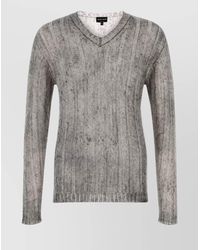 Giorgio Armani - Mohair Blend V-Neck Sweater - Lyst