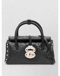 Zanellato - Baby Leather Shoulder Bag Ostrich Texture - Lyst