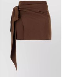 Prada - Silk Wrap Mini Skirt - Lyst