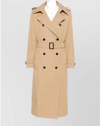 Gucci - Long Cotton Trench Coat Belted Waist - Lyst
