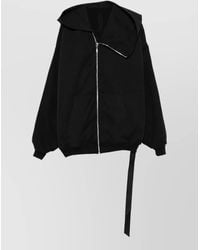 Rick Owens - Cotton Oversized Hooded Asymmetric Zip Jacket - Lyst