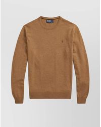 Polo Ralph Lauren - Crew Neck Long Sleeve Pullover With Ribbed Cuffs - Lyst