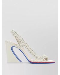 Fendi - Leather Arc Sandals Braided Straps Slingback - Lyst