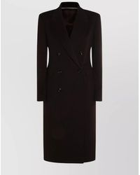 Tagliatore - Long Length Double-Breasted Coat With Button Detailing - Lyst