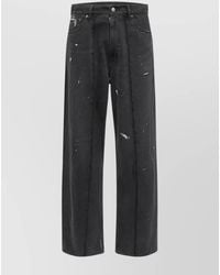 MM6 by Maison Martin Margiela - Wide Leg Patent-Look Jeans - Lyst
