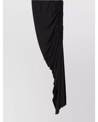 AZ FACTORY - Ruched High-Rise Side-Slit Ankle-Length Skirt - Lyst