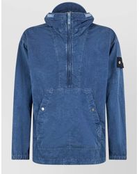 Stone Island - Denim Jacket With Zip - Lyst