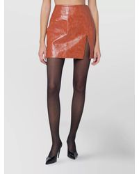 ANDAMANE - Leather Mini Skirt - Lyst