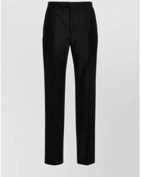 Saint Laurent - High-Rise Straight-Leg Tailored Trousers - Lyst