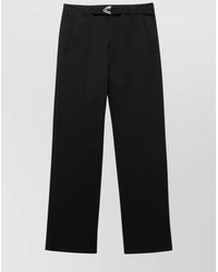 McQueen - Belted Tailored Trousers - Lyst