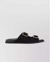 Gucci - Leather Slide Sandals - Lyst