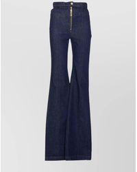 Elisabetta Franchi - High Waist Flared Denim Jeans Trousers - Lyst