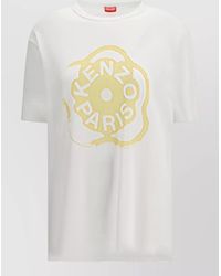 KENZO - Cotton Logo Print Loose T-Shirt - Lyst