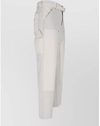 Sacai - Straight Trousers Belt Loops Contrast Stitching - Lyst