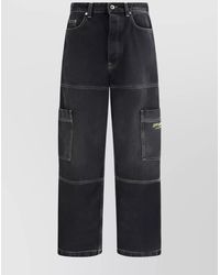 Off-White c/o Virgil Abloh - Cotton Straight-Leg Cargo Jeans - Lyst