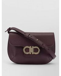 Ferragamo - Double Gancini Leather Crossbody Bag Strap - Lyst