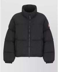 Canada Goose - Cropped Puffer Jacket High Neck Hem Drawstring - Lyst
