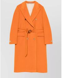 Tagliatore - Long Length Wool Coat With-Tone Buttons - Lyst