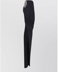 Rick Owens - High Waist Midi Skirt Ruched Drawstring Slit - Lyst