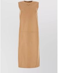 Prada - Nappa Leather Dress - Lyst