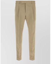 PT Torino - Linen Blend Tailored Trousers Pleated Front - Lyst
