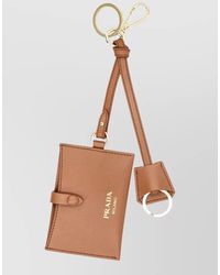 Prada - Leather Keychain Card Holder - Lyst