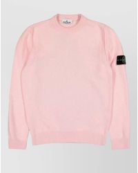 Stone Island - Virgin Wool Ribbed Crew-Neck Sweater - Lyst