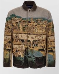 Junya Watanabe - Jacquard Single Breasted Coat - Lyst